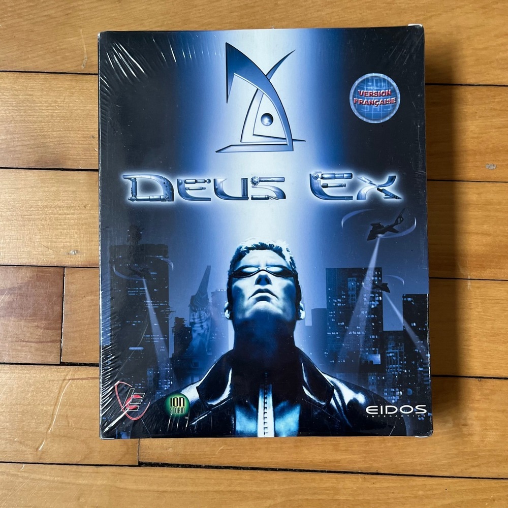 Deus Ex PC CD-ROM Big Box Factory Sealed French Version Ion Storm Eidos 2000